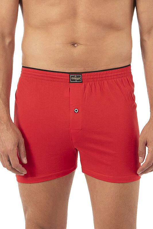 Özkan 0041 Erkek %100 Pamuklu Şardonlu Klasik Rahat Kesim Havlu Bel Süprem Penye Boxer - 53