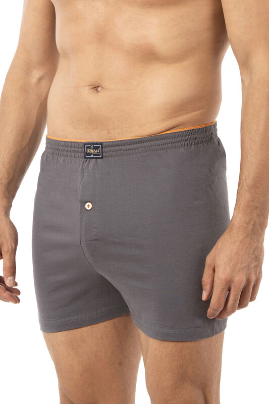 Özkan 0041 Erkek %100 Pamuklu Şardonlu Klasik Rahat Kesim Havlu Bel Süprem Penye Boxer - 3