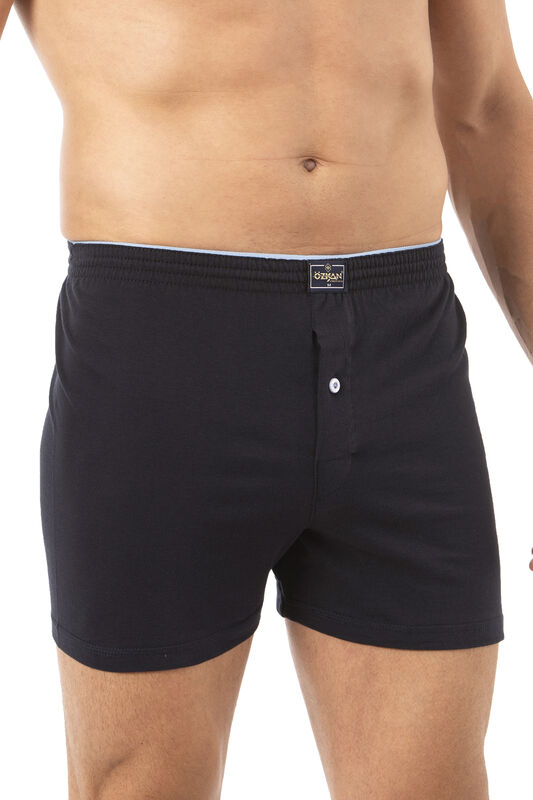 Özkan 0041 Erkek %100 Pamuklu Şardonlu Klasik Rahat Kesim Havlu Bel Süprem Penye Boxer - 24