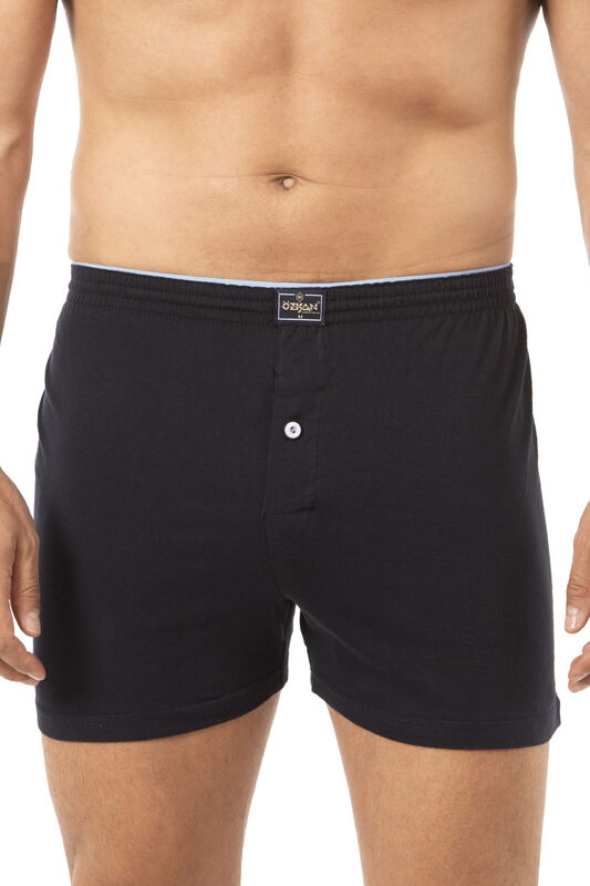 Özkan 0041 Erkek %100 Pamuklu Şardonlu Klasik Rahat Kesim Havlu Bel Süprem Penye Boxer - 25