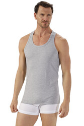 Özkan 0267 Erkek Pamuklu Likralı Süprem Esnek Rahat Sırtı Çapraz Sporcu Rambo Atlet - Thumbnail