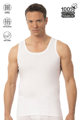 Özkan Underwear - Özkan 0050 Erkek %100 Pamuklu Penye Süprem Kalın Askılı Atlet