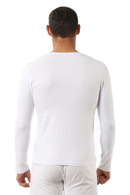 Özkan Underwear - Özkan 0274 Erkek %95 Pamuklu Penye Likralı Süprem V Yaka Uzun Kol Tişört Fanila (1)