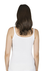 Özkan 22164 Kadın İnce Askılı Sedef Düğmeli Pamuklu Modal Atlet - Thumbnail