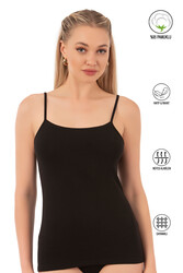 Özkan 23319 Kadın %95 Pamuklu Likralı Süprem Esnek Rahat İnce Askılı Atlet - Thumbnail