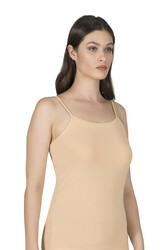 Özkan 23319 Kadın %95 Pamuklu Likralı Süprem Esnek Rahat İnce Askılı Atlet - Thumbnail