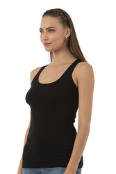 Özkan 23320 Kadın Pamuklu Likralı Süprem Esnek Rahat Kalın Askılı Atlet - Thumbnail