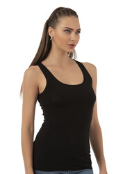 Özkan 23320 Kadın Pamuklu Likralı Süprem Esnek Rahat Kalın Askılı Atlet - Thumbnail