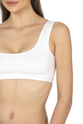 Özkan 27407 Kadın Pamuklu Likralı Çıkarılabilir Pedli Balensiz Süprem Kumaş Rahat Kalın Askılı Sütyen Büstiyer - Thumbnail