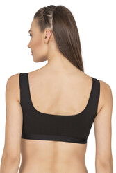 Özkan 27407 Kadın Pamuklu Likralı Çıkarılabilir Pedli Balensiz Süprem Kumaş Rahat Kalın Askılı Sütyen Büstiyer - Thumbnail