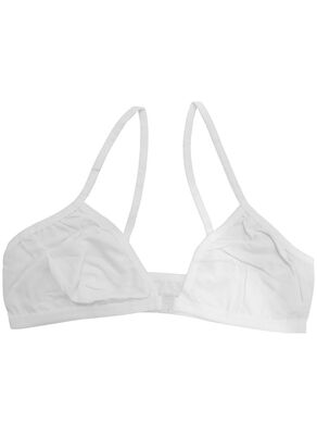 Özkan Underwear - Özkan 0923 Kız Çocuk Pamuklu Süprem Likralı Esnek Rahat Pedsiz Taşsız İnce Askılı Alıştırma Sütyeni Yarım Atlet Büstiyer (1)