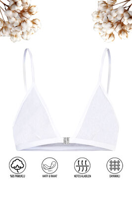 Özkan Underwear - Özkan 0923 Kız Çocuk %95 Pamuklu Süprem Likralı Esnek Rahat Kapsız Pedsiz Alıştırma Sütyeni İnce Askılı Yarım Atlet Büstiyer