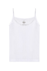 Özkan Underwear Özkan 0806 10'lu Paket Kız Çocuk %100 Pamuklu Ribana Esnek Rahat Yakası Dantelli İp Askılı Atlet - Thumbnail