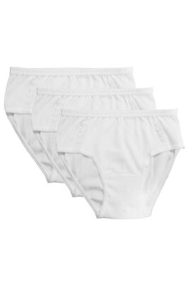 Özkan Underwear - Özkan 0825 3'lü Paket Kız Çocuk %100 Pamuklu Ribana Esnek Rahat Papatyalı Külot