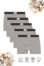 Özkan 0711 5'li Paket Erkek Çocuk %100 Pamuklu Esnek Yumuşak Boxer Şort - Thumbnail