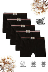 Özkan 0711 5'li Paket Erkek Çocuk %100 Pamuklu Esnek Yumuşak Boxer Şort - Thumbnail