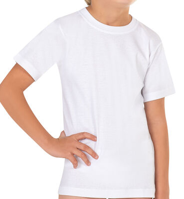 Özkan Underwear - Özkan 0706 5'li Paket Erkek Çocuk %100 Pamuklu Ribana Fanila Esnek Rahat Yarım Kol Kapalı Yaka T-shirt (1)
